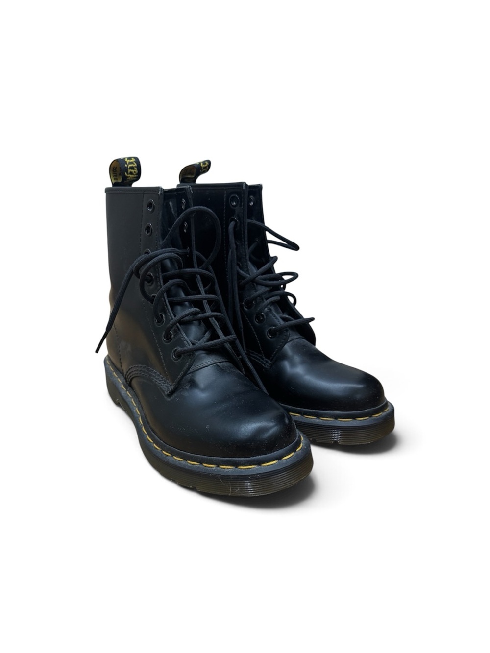 Dr. Martens Women's Black Leather Lace-Up Combat Boots